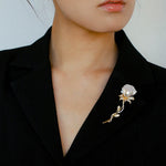 Rose Baroque Pearl Brooches - floysun