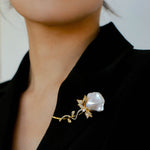 Rose Baroque Pearl Brooches - floysun