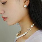 Round Baroque Pearls Beaded Necklace - floysun