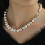 Round Baroque Pearls Beaded Necklace - floysun