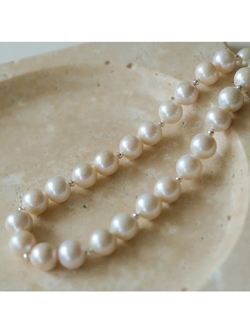 Round Baroque Pearls Beaded Necklace - floysun