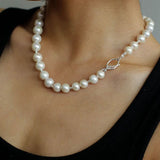 Round Baroque Pearls Beaded Necklace - floysun