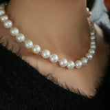 Round Baroque Pearls Beaded Necklace - floysun