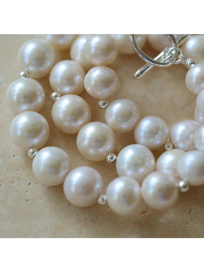 Round Baroque Pearls Beaded Necklace - floysun