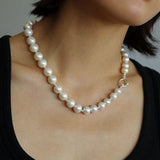 Round Baroque Pearls Beaded Necklace - floysun