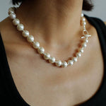 Round Baroque Pearls Beaded Necklace - floysun