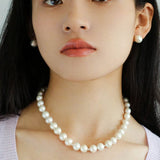 Round Baroque Pearls Beaded Necklace - floysun