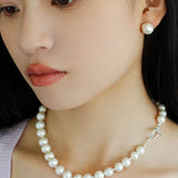 Round Baroque Pearls Beaded Necklace - floysun