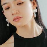 Sculptural Baroque Twisted Pattern Earrings - floysun