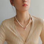 Seiko Ruby Water Drop Pearl Beaded Necklace - floysun