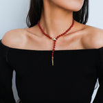 Serpentine Elegance Agate Beaded Necklace - floysun