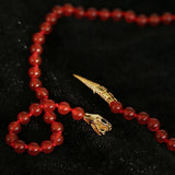 Serpentine Elegance Agate Beaded Necklace - floysun