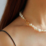 Shaped Irregular Baroque Pearl Necklace - floysun