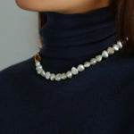 Shaped Irregular Baroque Pearl Necklace - floysun