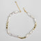 Shattered Silver Splicing Baroque Pearl Necklace - floysun