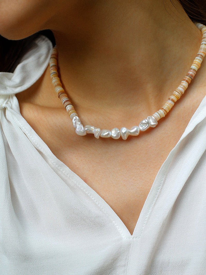 Shell Baroque pearl Necklaces - floysun