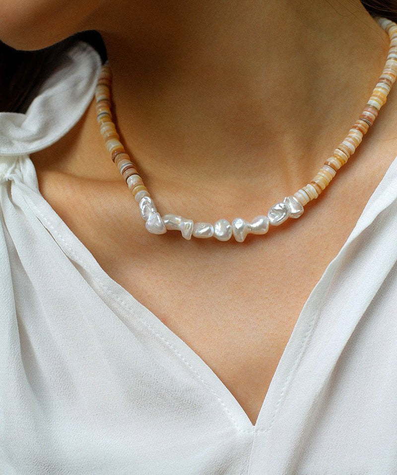 Shell Baroque pearl Necklaces - floysun