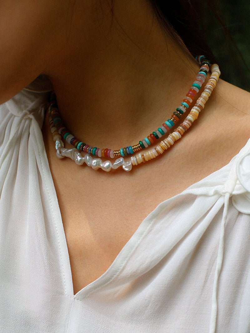 Shell Baroque pearl Necklaces - floysun