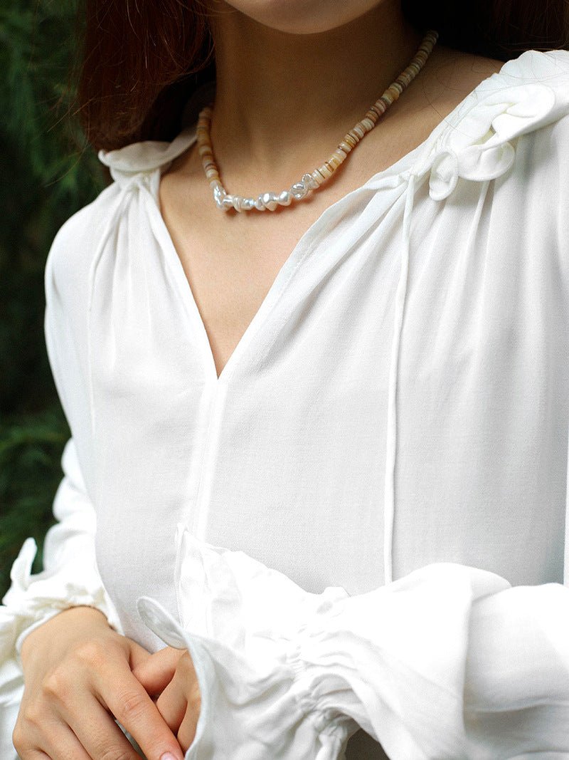 Shell Baroque pearl Necklaces - floysun