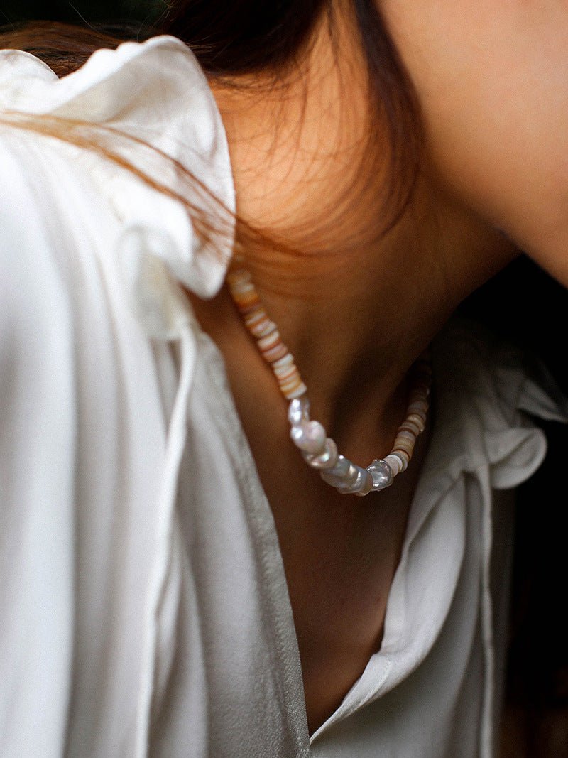 Shell Baroque pearl Necklaces - floysun