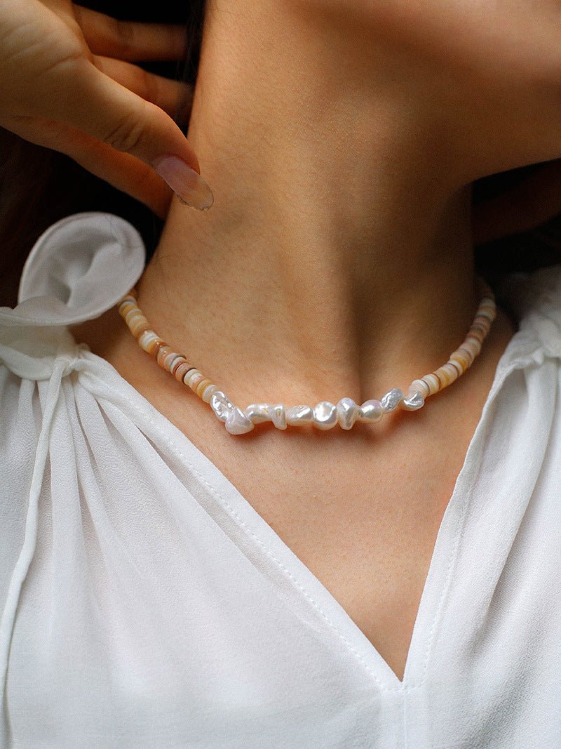 Shell Baroque pearl Necklaces - floysun