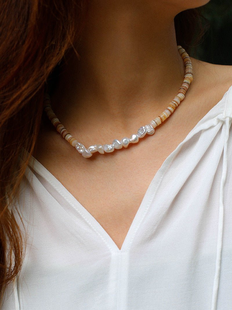 Shell Baroque pearl Necklaces - floysun