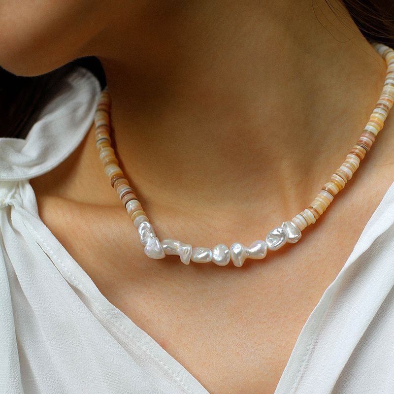 Shell Baroque pearl Necklaces - floysun