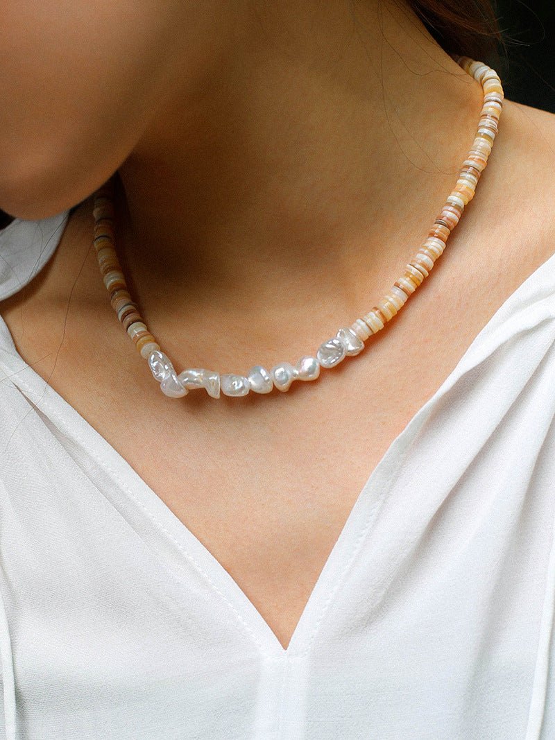 Shell Baroque pearl Necklaces - floysun