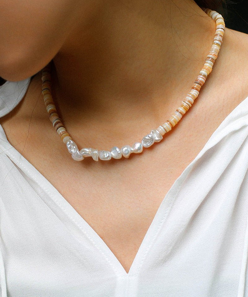 Shell Baroque pearl Necklaces - floysun