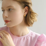 Shell Pattern Metallic Hoop Earrings - floysun