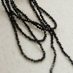 Shimmering Ultra - Long Black Spinel & Baroque Pearl Necklace - floysun