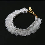 Shining Galaxy Waterfall Tassel Silver Bracelet - floysun