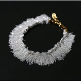 Shining Galaxy Waterfall Tassel Silver Bracelet - floysun