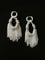 Shining Galaxy Waterfall Tassel Silver Drop Hoop Earrings - floysun