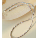 Silver Gray Mini Freshwater Pearl Necklace - floysun