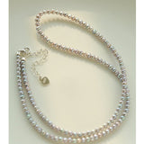 Silver Gray Mini Freshwater Pearl Necklace - floysun