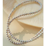 Silver Gray Mini Freshwater Pearl Necklace - floysun