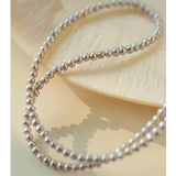 Silver Gray Mini Freshwater Pearl Necklace - floysun