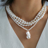 Simple Baroque Pearl Necklaces - floysun