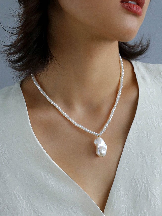 Simple Baroque Pearl Necklaces - floysun