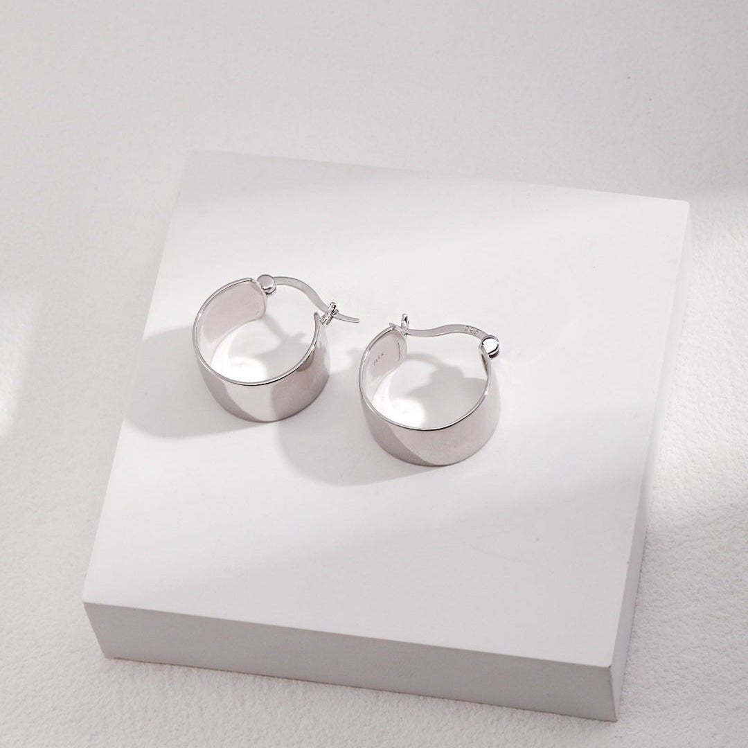 Simple C - shaped Hoop Earrings - floysun