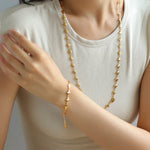 Simple Cross Bracelet Gold Silver - floysun