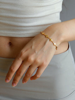 Simple Cross Bracelet Gold Silver - floysun