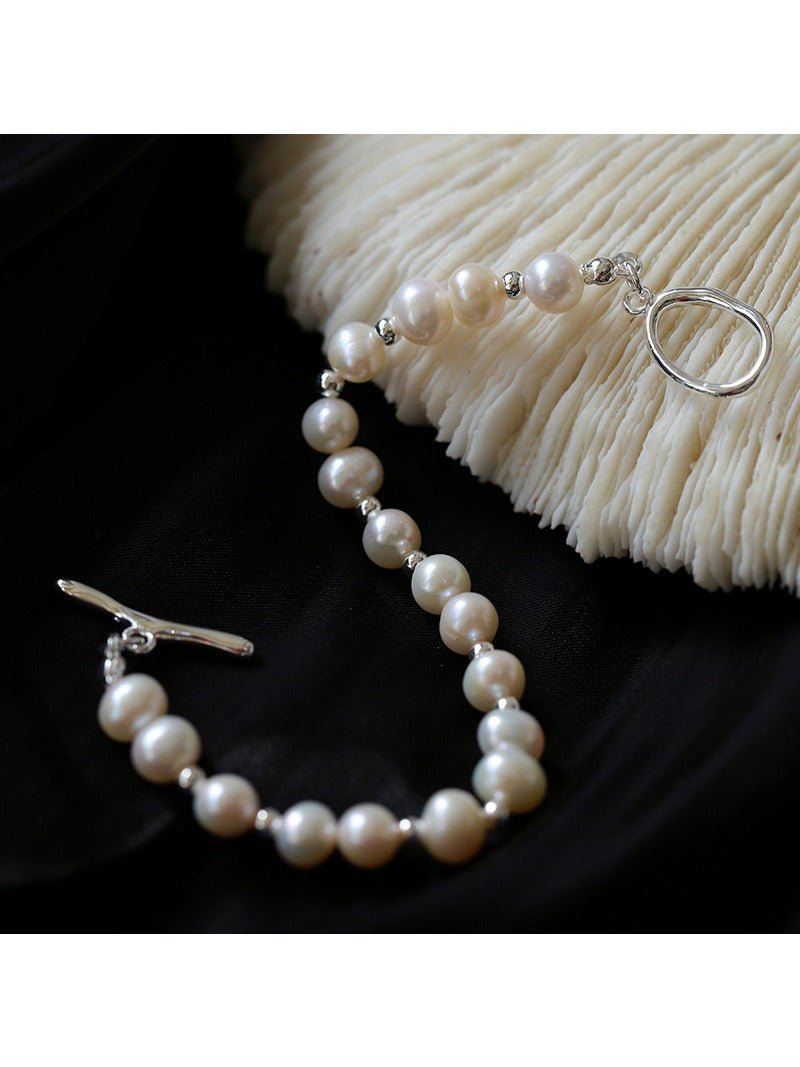 Simple Elegant Ot Pearl Silver Bracelet - floysun