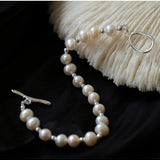 Simple Elegant Ot Pearl Silver Bracelet - floysun