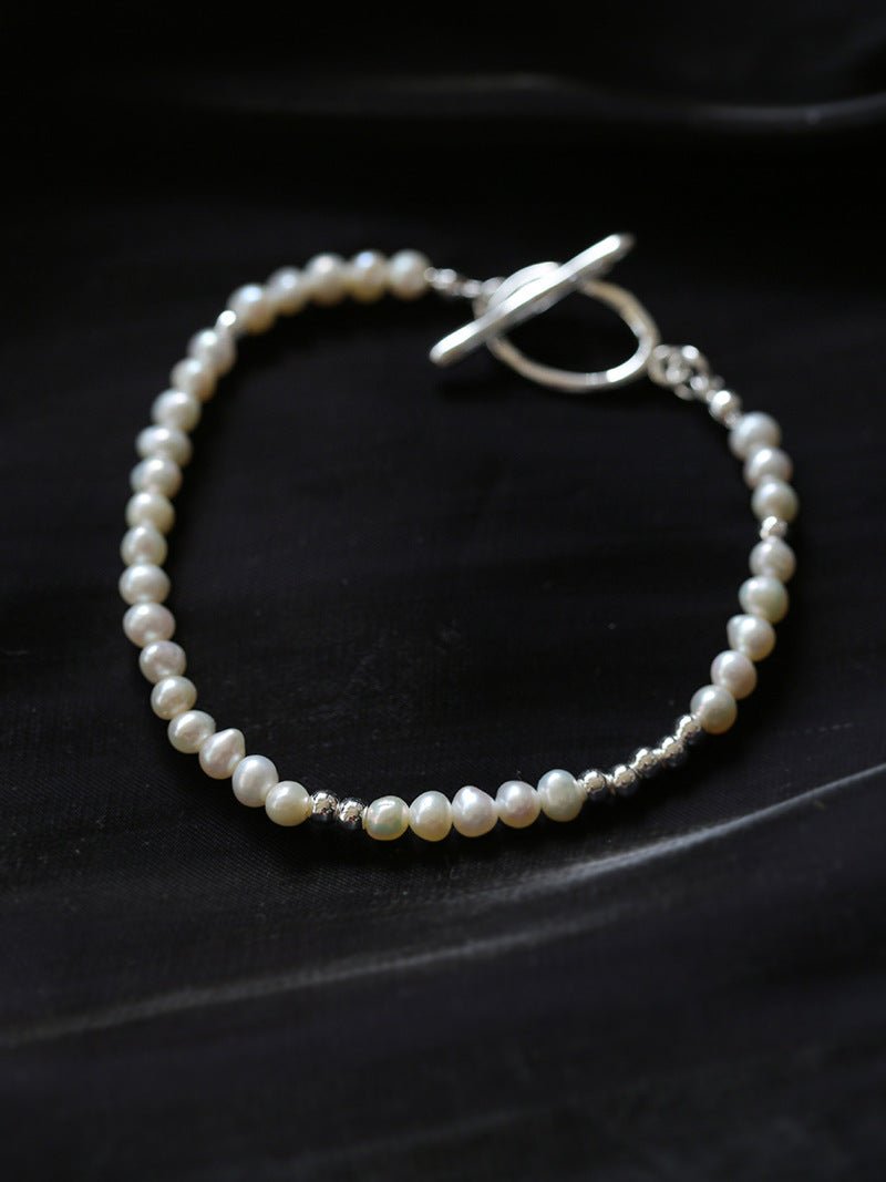 Simple Elegant Ot Pearl Silver Bracelet - floysun