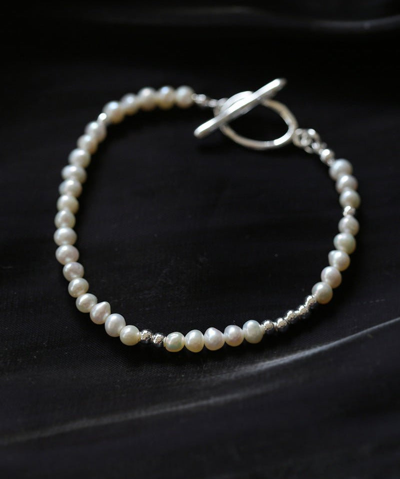 Simple Elegant Ot Pearl Silver Bracelet - floysun