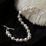 Simple Elegant Ot Pearl Silver Bracelet - floysun