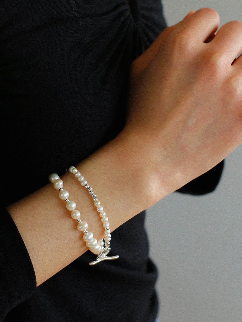 Simple Elegant Ot Pearl Silver Bracelet - floysun