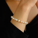 Simple Elegant Ot Pearl Silver Bracelet - floysun